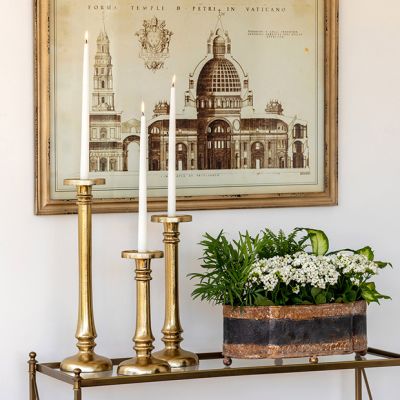 Classic Matte Gold Candle Holder