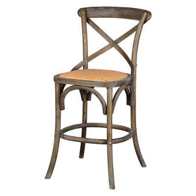 Classic Natural Cross Back Stool 24 Inch