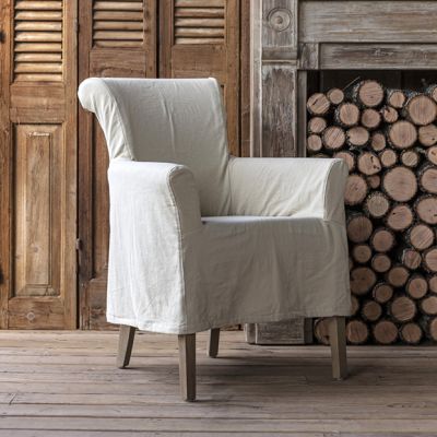 Classic Slip Covered Accent Chair