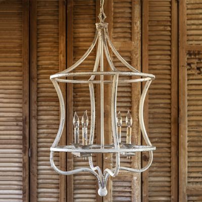 Classic Touch 4 Light Metal Chandelier
