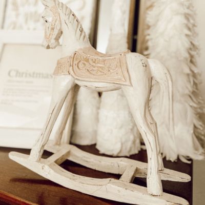 Classic Wood Rocking Horse Decor