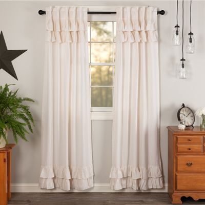 Classically Simple Ruffled Curtain Panel Set