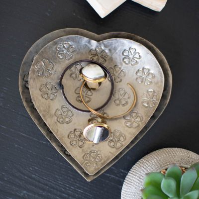 Clover Heart Trinket Dish Set of 2