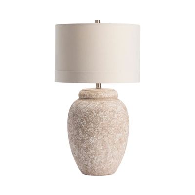 Coastal Ceramic Table Lamp With Drum Shade