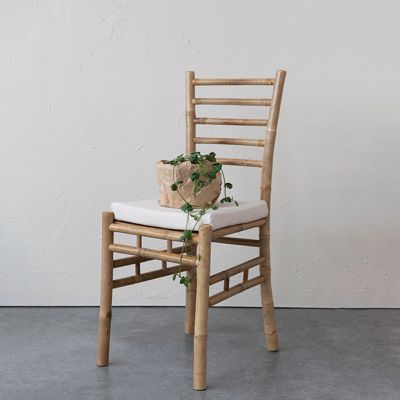 Coastal Classic Cushioned Bamboo Dining Chair