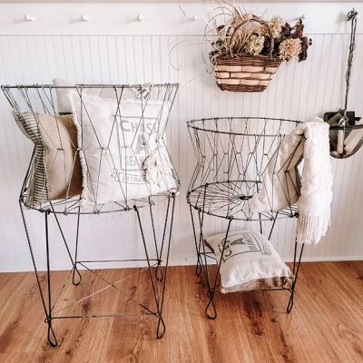 Collapsible Wire Basket Stand