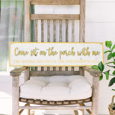Come Sit On The Porch Metal Wall Sign