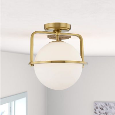 Contemporary Farmhouse Semi Flush Ceiling Light