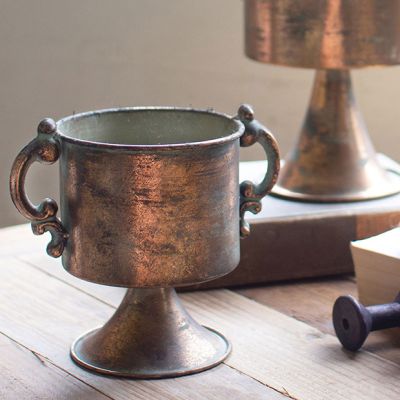 Copper Finish Urn Planter Set of 2