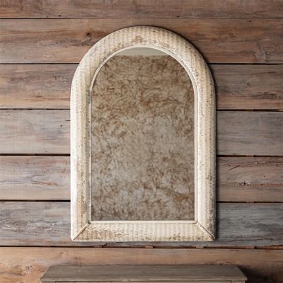 Cottage Farmhouse Arched Wall Mirror