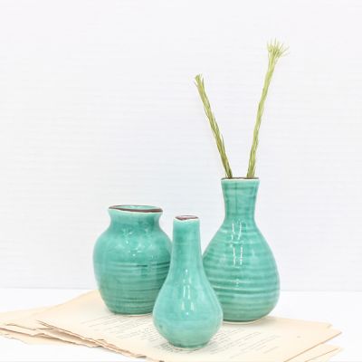 Cottage Farmhouse Ceramic Mini Vase Collection