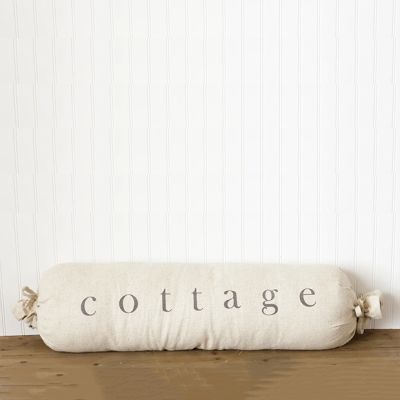 Cottage Farmhouse Cotton Bolster Pillow
