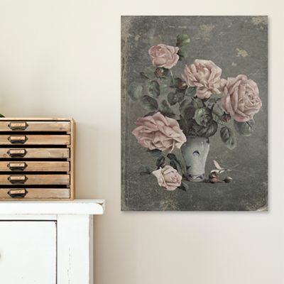 Cottage Roses Canvas Flat Wall Art