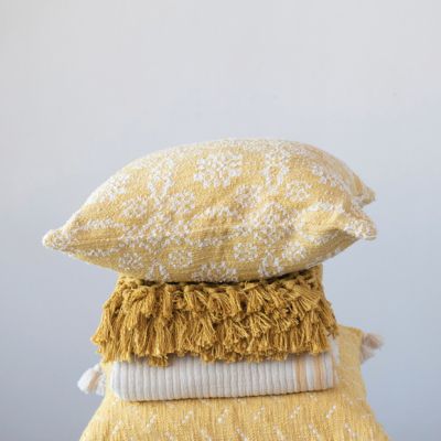 Cotton Jacquard Patterned Accent Pillow