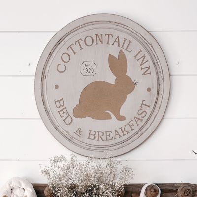 Cotton Tail Inn Bed & Breakfast Wood Sign