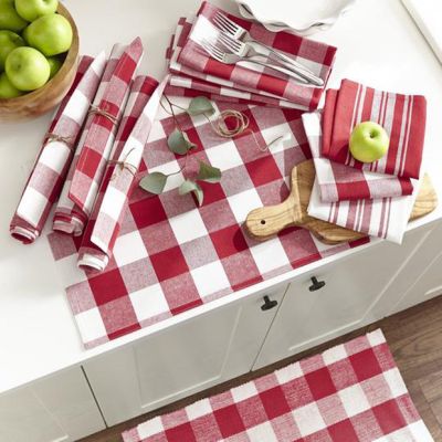 Country Check And Stripes Napkins Set of 3