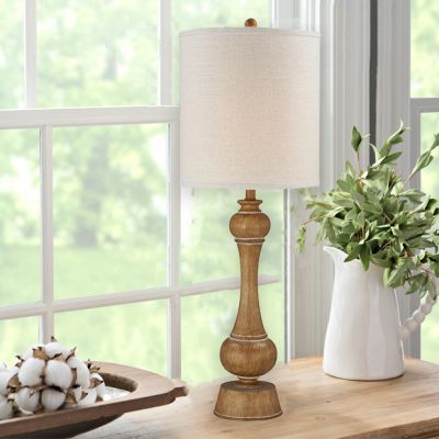 Country Chic Table Lamp With Shade Set of 2