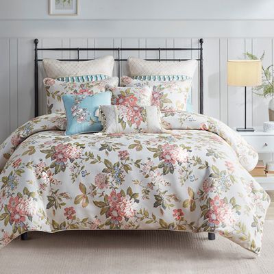 Country Cottage Floral Jacquard Comforter Set