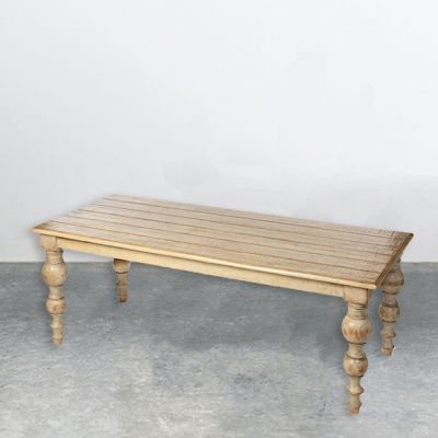 Country Spool Leg Dining Table