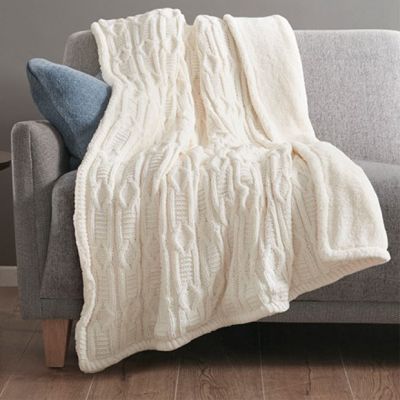 Cozy Cable Knit Throw Blanket