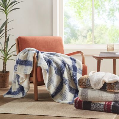 Cozy Faux Mohair and Sherpa Throw Blanket