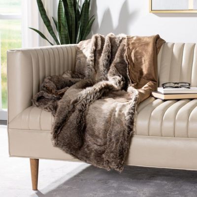 Cozy Glamour Faux Fur Throw Blanket
