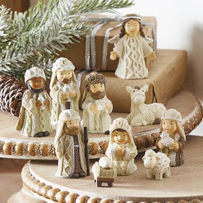 Cozy Little Knit Nativity Set of 10