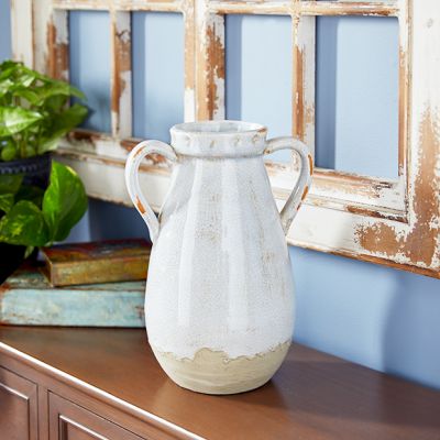Crackle Glazed Finish Ceramic Vase