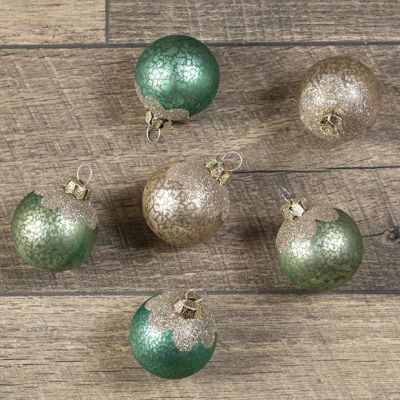 Crackled Mercury Ball Ornament Bundle