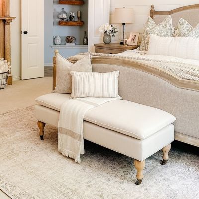 Creamy Classics Rolling Pillowtop Bench