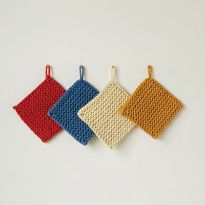Crocheted Square Pot Holder Set of 4
