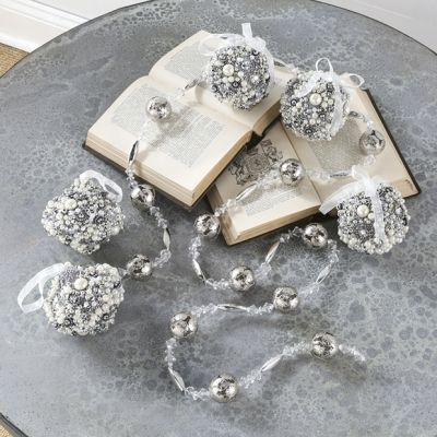 Crystal And Silver Festive Bell Garland