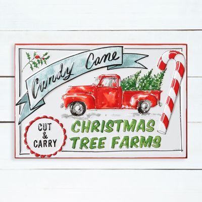 Cut and Carry Christmas Tree Farms Tin Sign