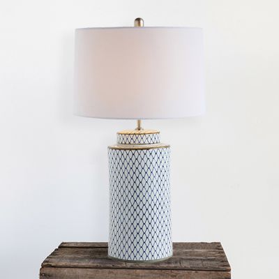 Patterned Ceramic Table Lamp