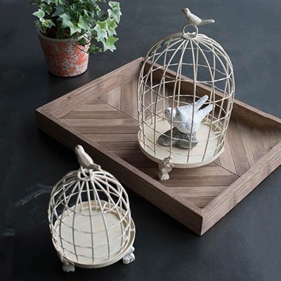 Decorative Iron Bird Cage Set of 2