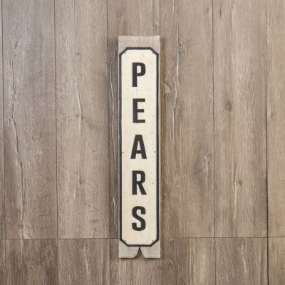 Metal And Wood PEARS Sign