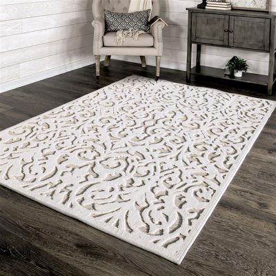 Damask Natural Driftwood by My Texas House Area Rug