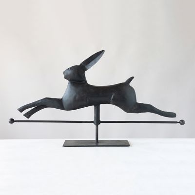 Dark Leaping Rabbit on Stand