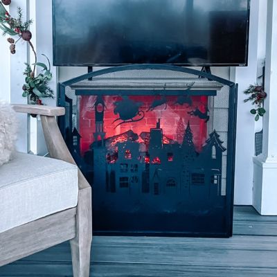 Decorative And To All A Good Night Fireplace Screen