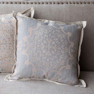 Decorative Down Pillow Cushion Weathered Blue