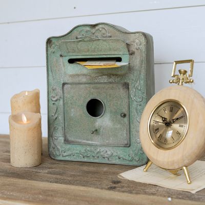 Decorative Metal Birdhouse Post Box