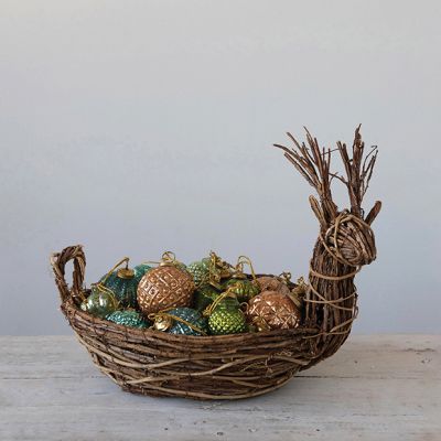 Decorative Rattan Deer Basket