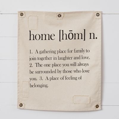 Definition of Home Canvas Wall Hanging