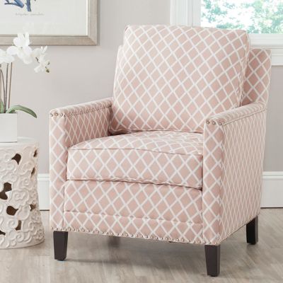 Diamond Pattern Blush Club Chair