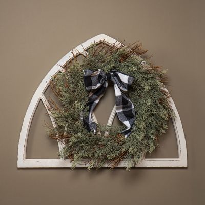 Distressed Arched Window Frame Wall Decor