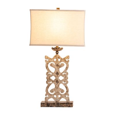 Distressed Architectural Table Lamp Set of 2