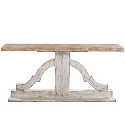 Distressed Corbel Base Console Table