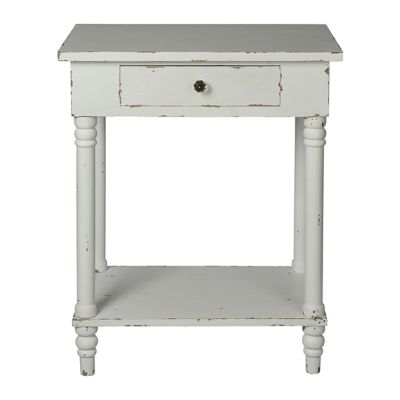 Distressed Cottage Wood Side Table