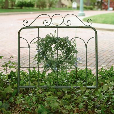 Distressed Decorative Metal Garden Gate 28 Inch