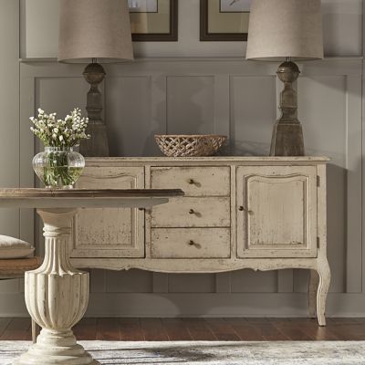 Distressed Farmhouse Sideboard Cabinet